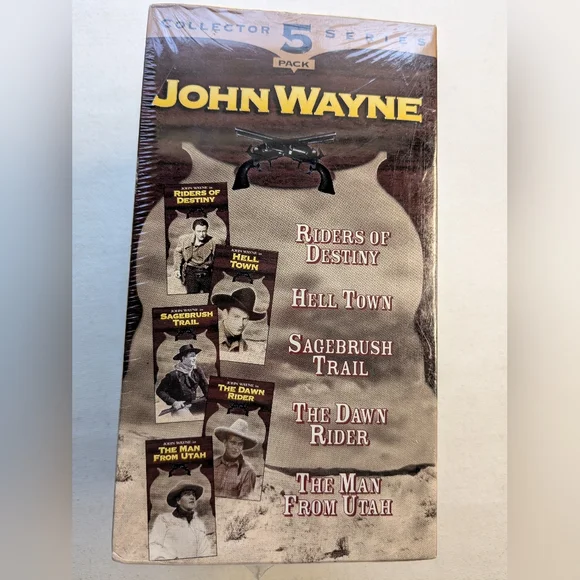 1997 John Wayne VHS Home Video Tapes Collectors 5 Pack Series NEW Sealed R-2 - Picture 4 of 6